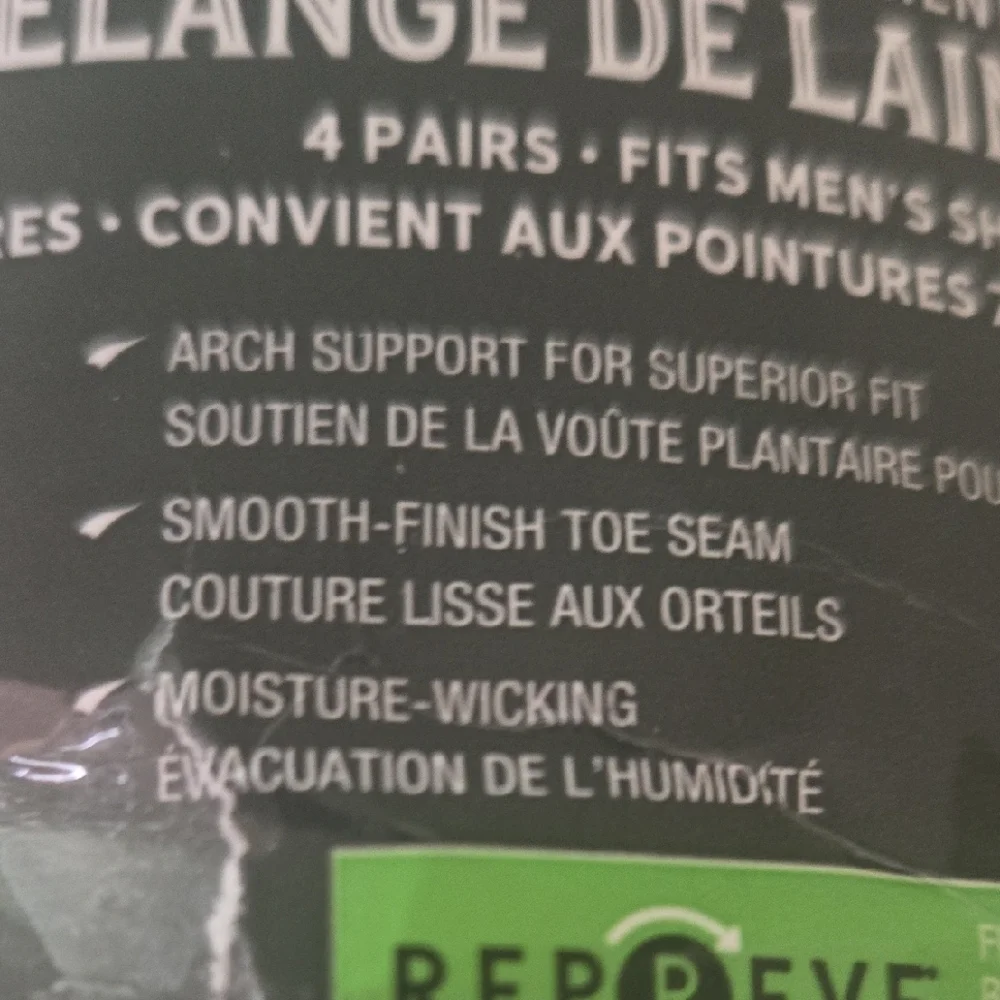 Kirkland Signature Merino Wool Blend Men's Socks - Gray and Black - Picture 3 of 12